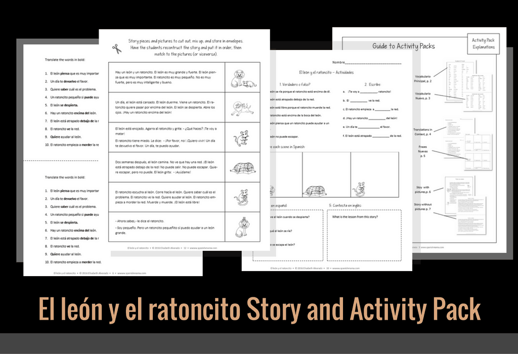 El león y el ratoncito Story and Activity Pack