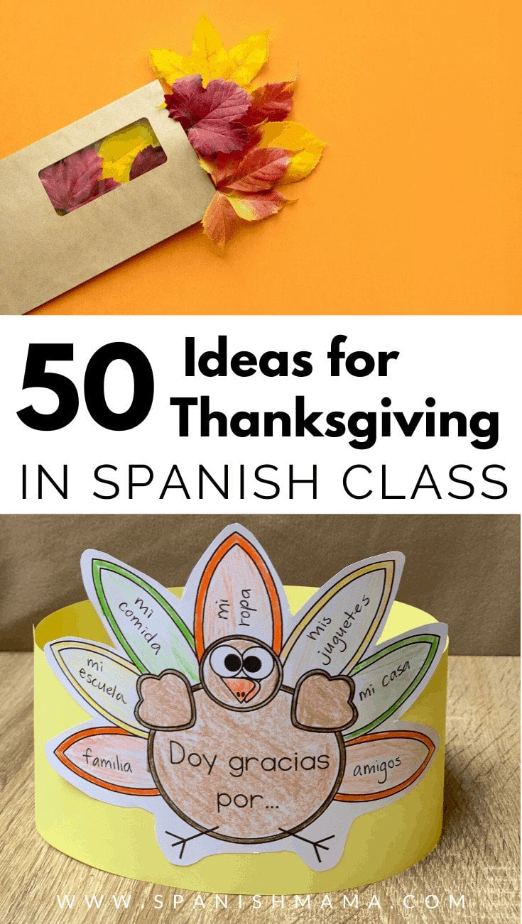 thanksgiving in Spanish class activities