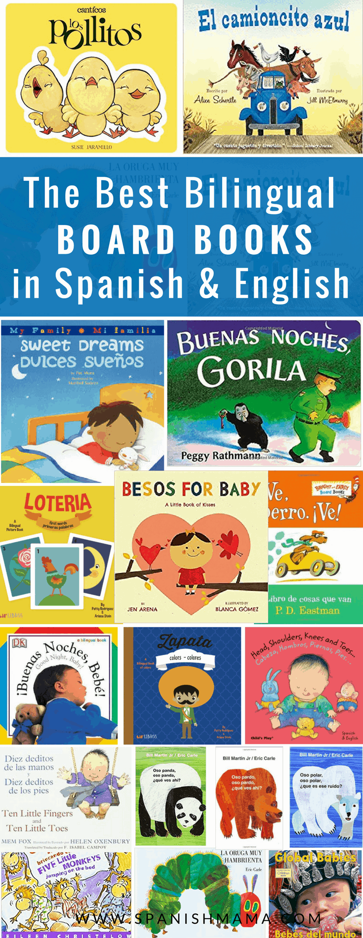 Spanish board books for babies and toddlers