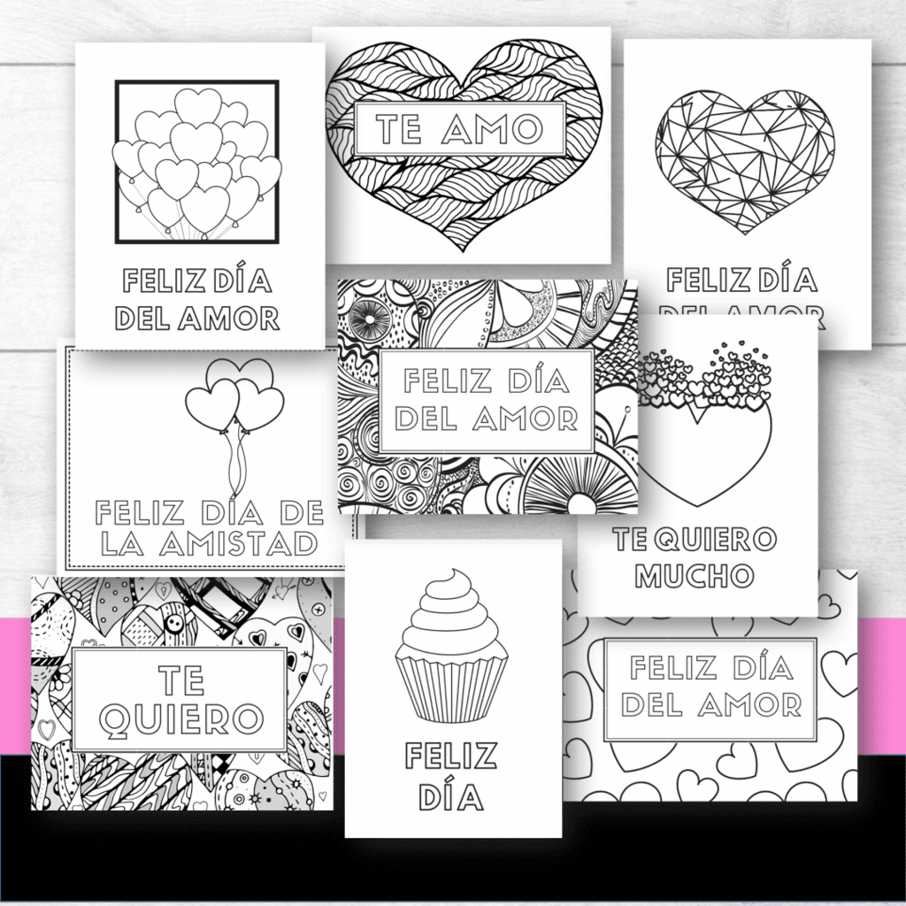 Spanish Valentine s Day Cards Free Printables For D a Del Amor