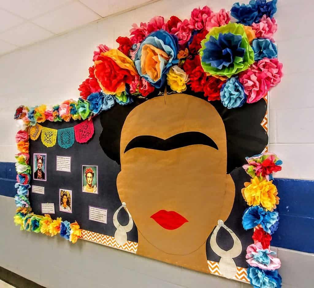 frida kahlo bulletin board hispanic heritage month