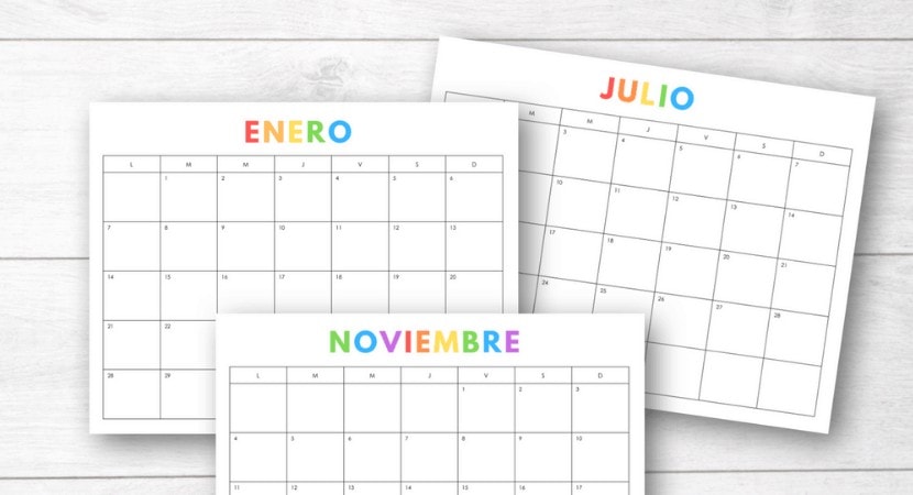 calendar in Spanish