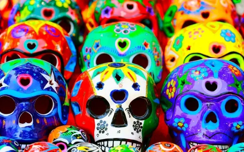 el dia de los muertos skull coloring pages