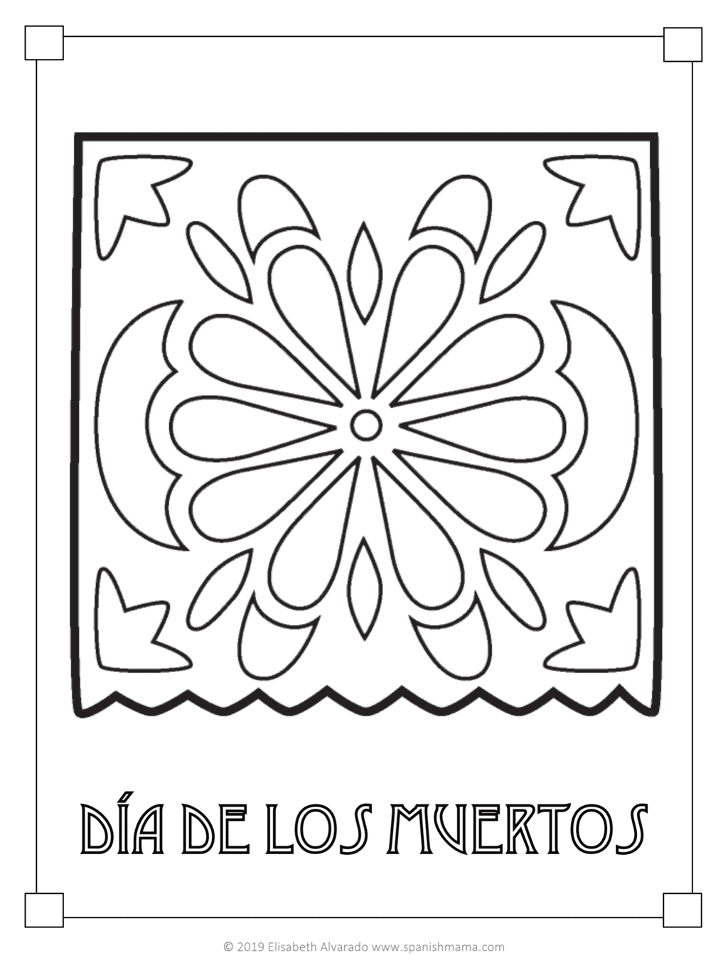 Sugar Skull Coloring Pages And Masks For Dia De Muertos