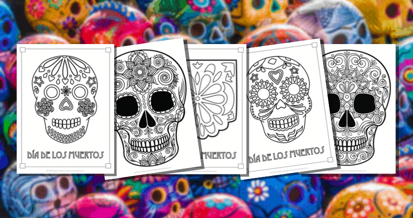 sugar skulls coloring pages