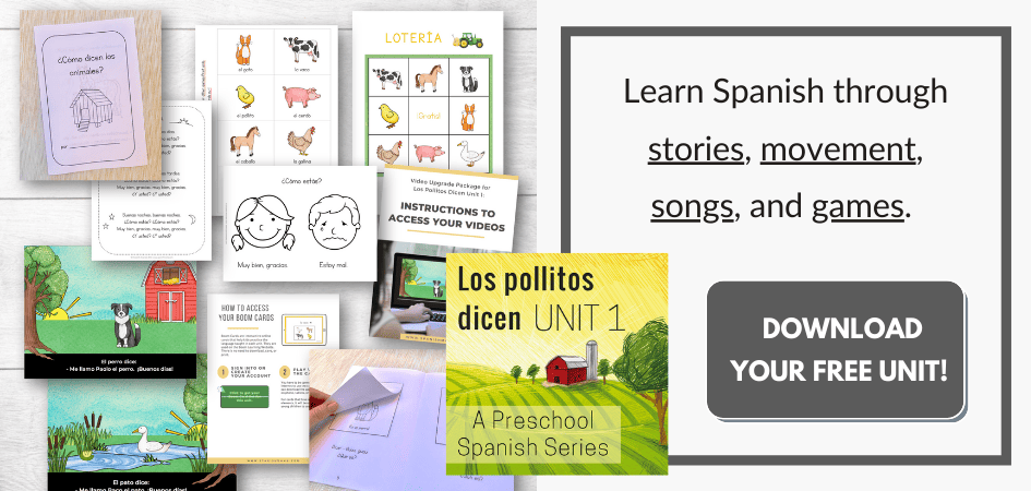 FREE PreK - Early Elementary Spanish Unit