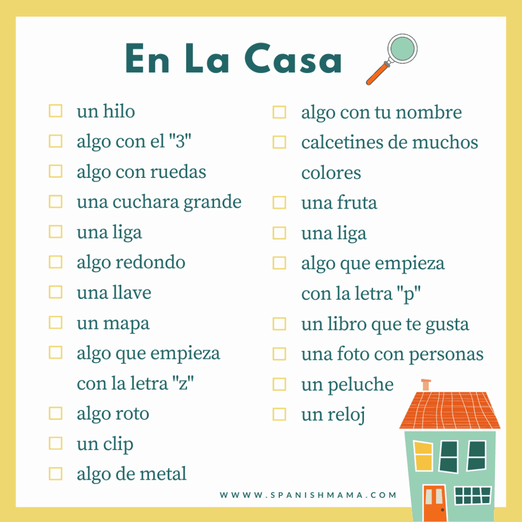 At-Home Spanish Vowel Scavenger Hunt - Bilingually Yours