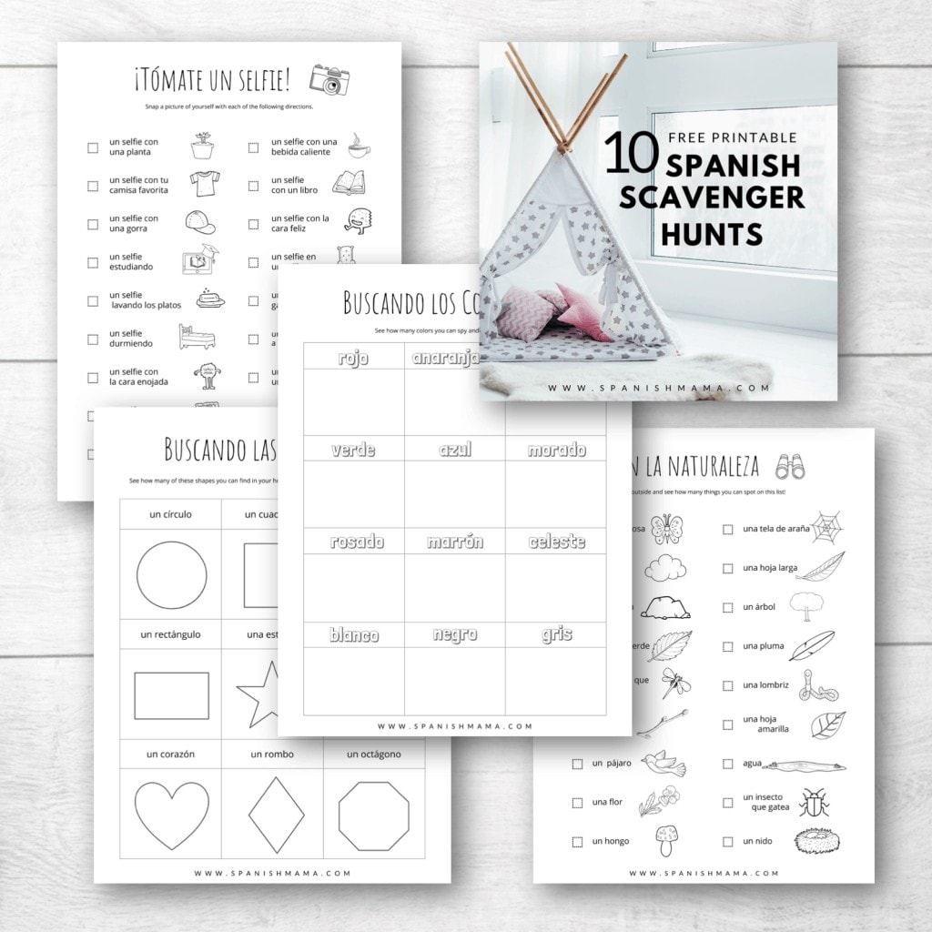 At-Home Spanish Vowel Scavenger Hunt - Bilingually Yours