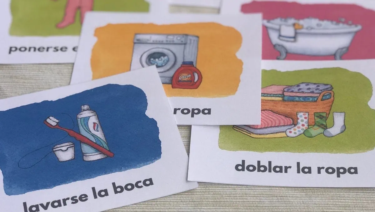 bilingual spanish chore cards