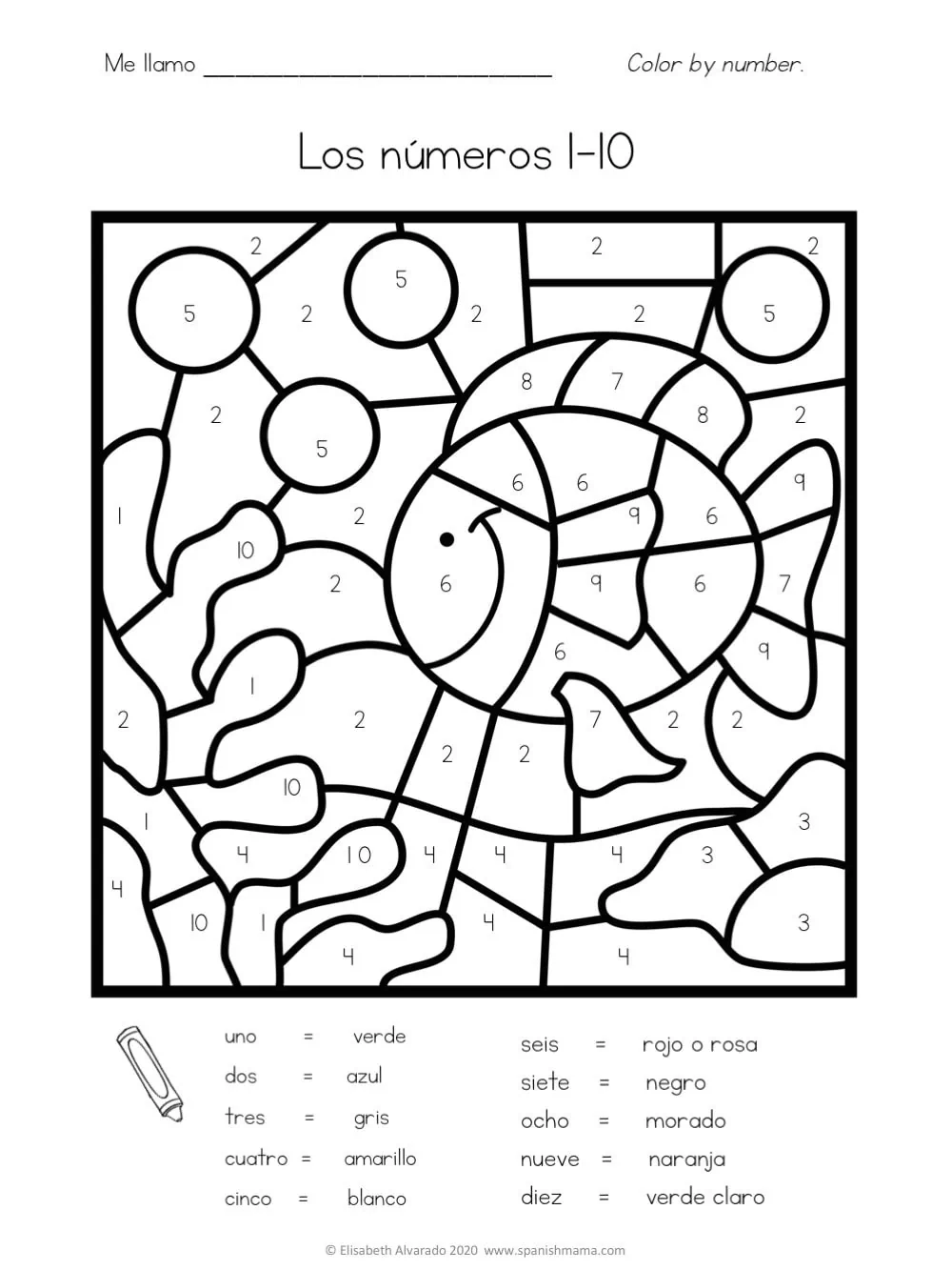 spanish number worksheets 11 20