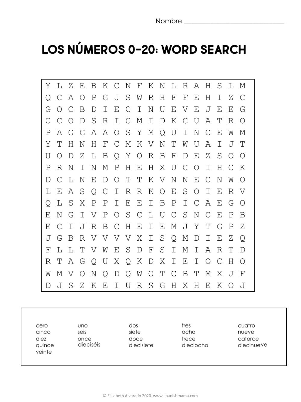 Numbers in Spanish Worksheets and how to Count 22-22000 Regarding Spanish Numbers Worksheet 1 100