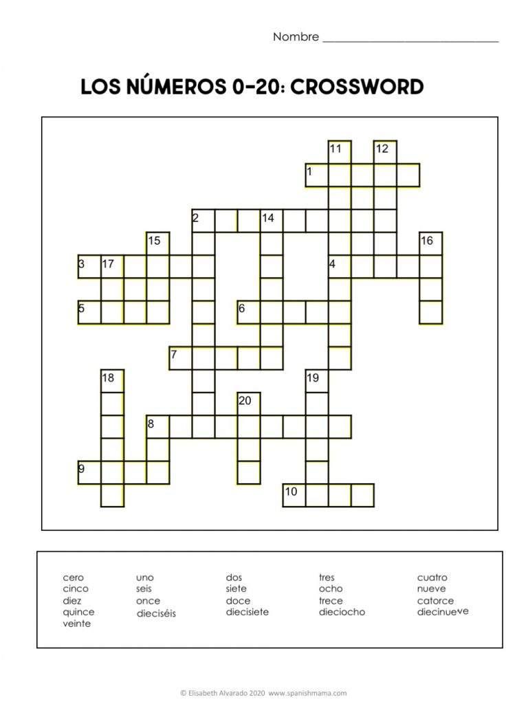 numbers worksheets for kindergarten spanish