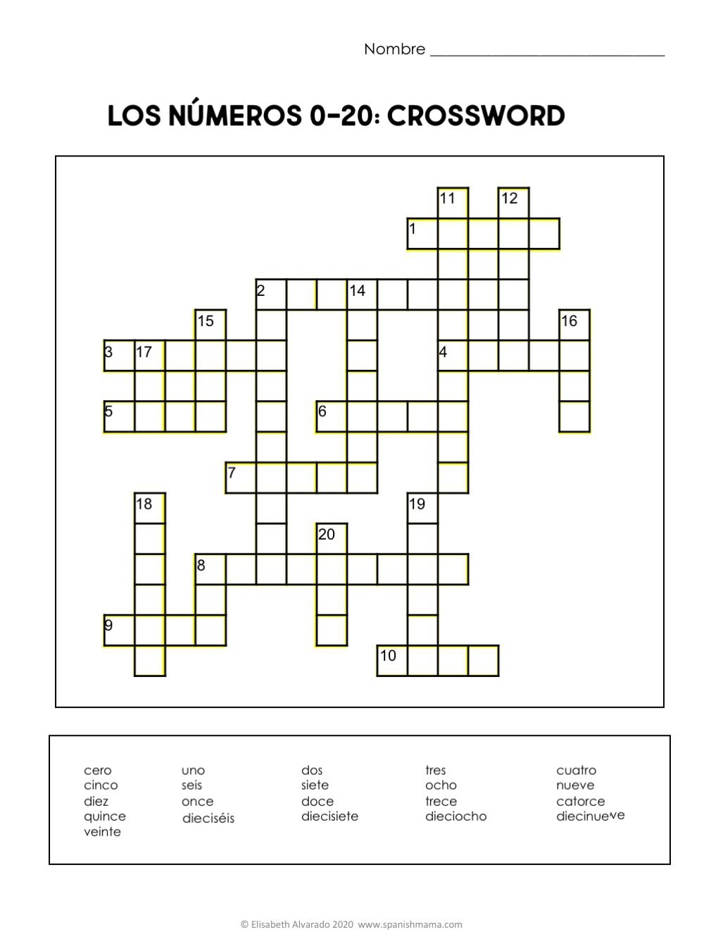 Spanish Numbers 1 100 Printable Printable Word Searches