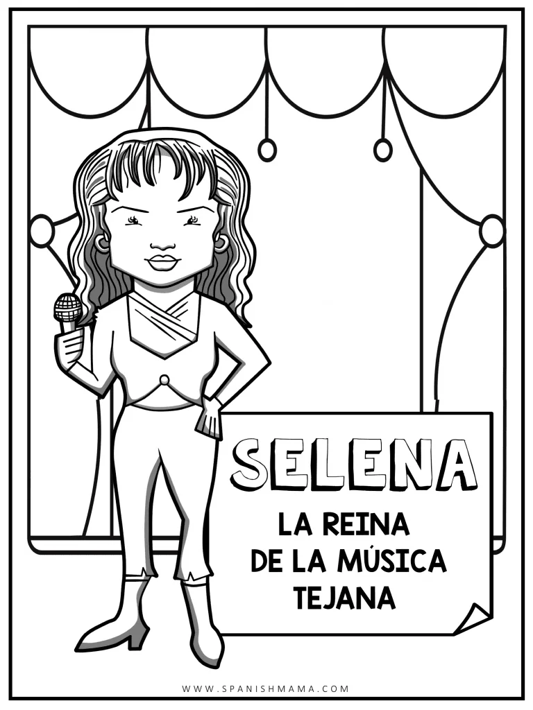 Selena Quintanilla coloring page