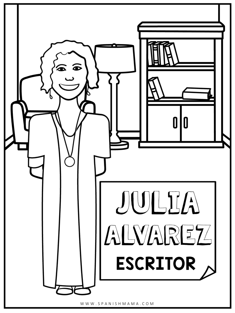 Julia Alvarez Coloring Page