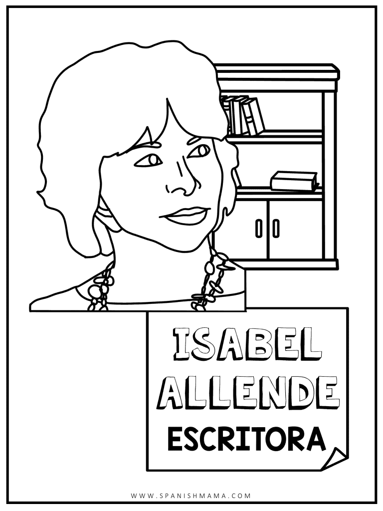 Isabel Allende Coloring Page