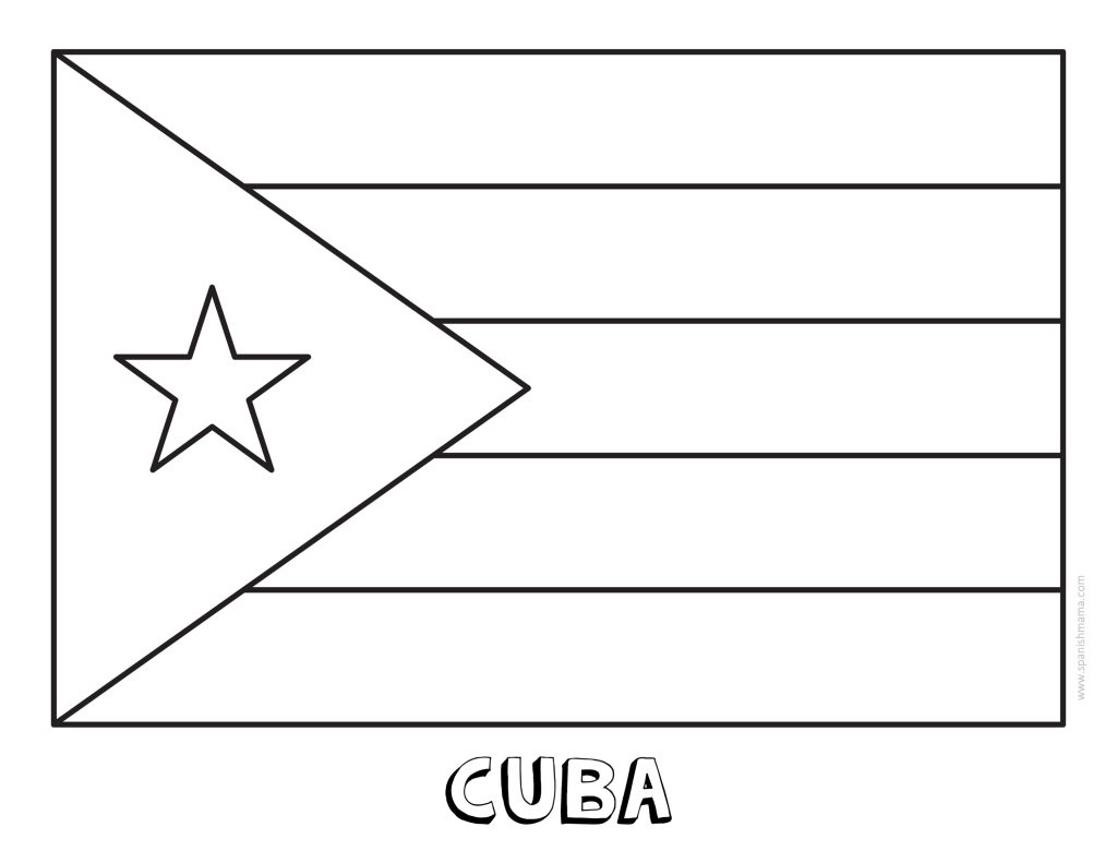 Hispanic Flags Coloring Pages