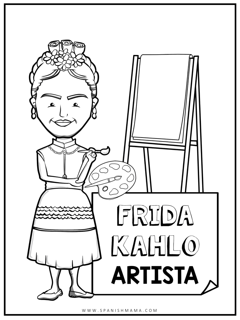 Beautiful Frida Kahlo Coloring Pages Free Printables 