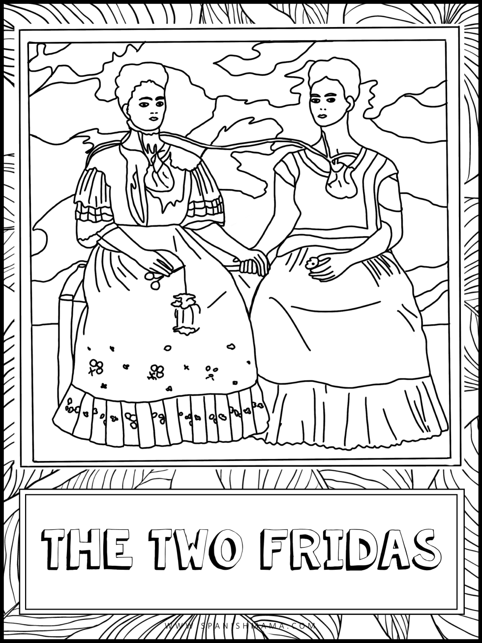 Beautiful Frida Kahlo Coloring Pages (Free Printables)