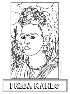 Beautiful Frida Kahlo Coloring Pages (Free Printables)