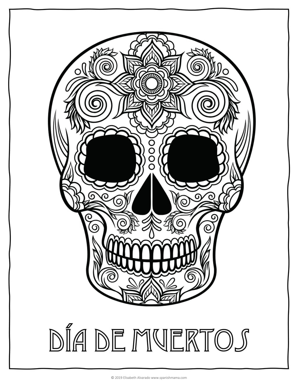 day of the dead skeleton printables