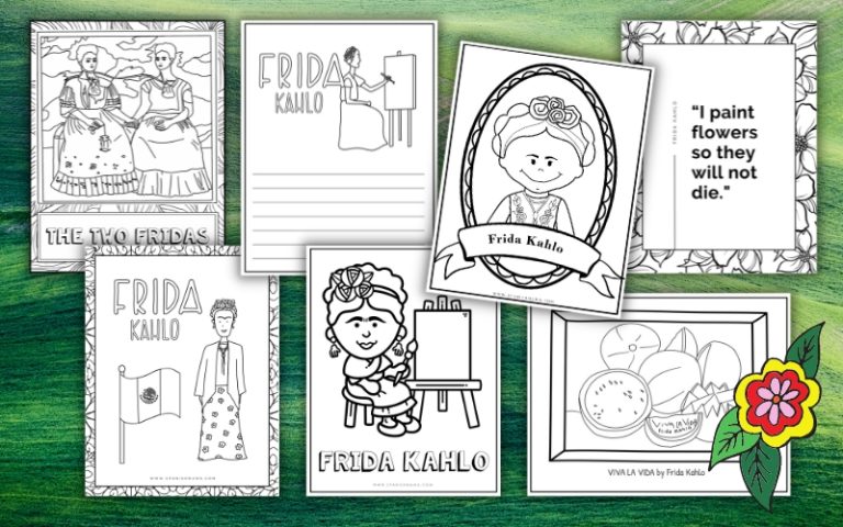 Free Printable Frida Kahlo Coloring Pages
